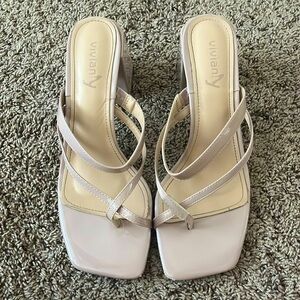 vivianly nude size 9 block heels